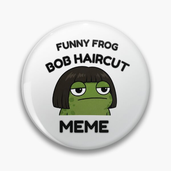 Item preview, Funny Frog Bob Haircut Meme Design designed and sold by madebysiwa.