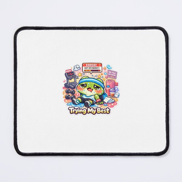 Item preview, Exhausted Frog Trying to Work Out Sticker designed and sold by Cozy404Lab.