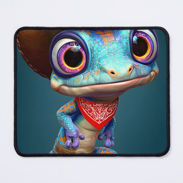 Item preview, Colorful Cartoon Gecko in Cowboy Outfit designed and sold by Artessie.