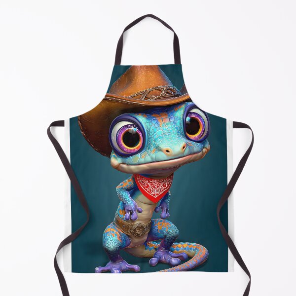 Item preview, Colorful Cartoon Gecko in Cowboy Outfit designed and sold by Artessie.