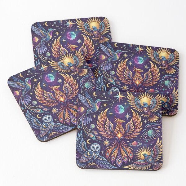 Item preview, Celestial Phoenix and Cosmic Birds Mystical Art designed and sold by Originaledesign.