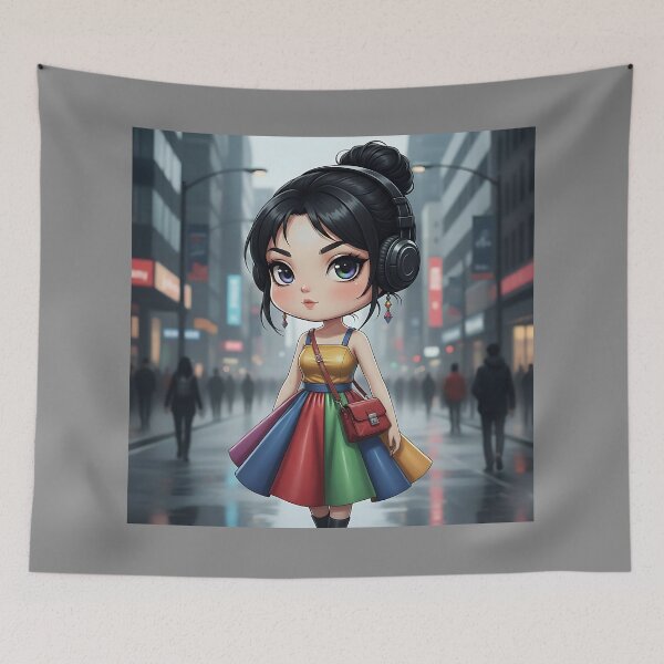 Item preview, Vibrant Music Girl designed and sold by Azurart2.