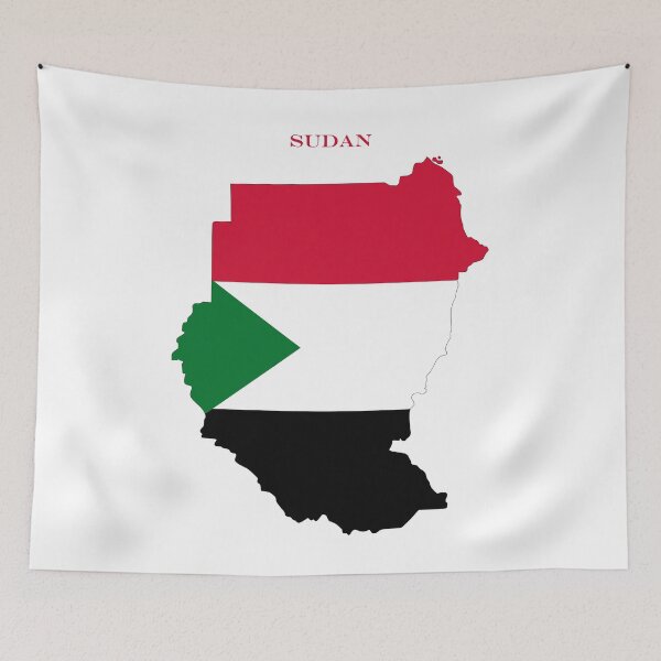 Item preview, Sudan Map Flag Silhouette North Africa Travel Pride Gift designed and sold by NTGUILTY.