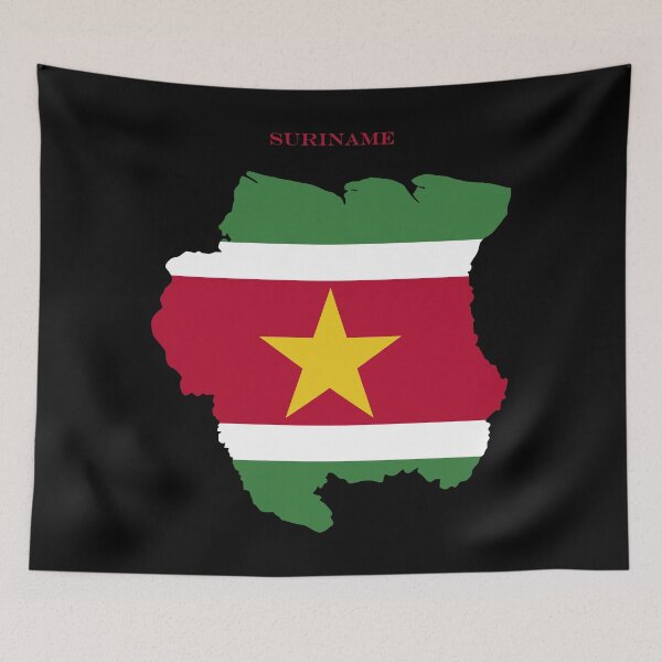 Item preview, Suriname Map Flag Silhouette South America Travel Pride Gift designed and sold by NTGUILTY.