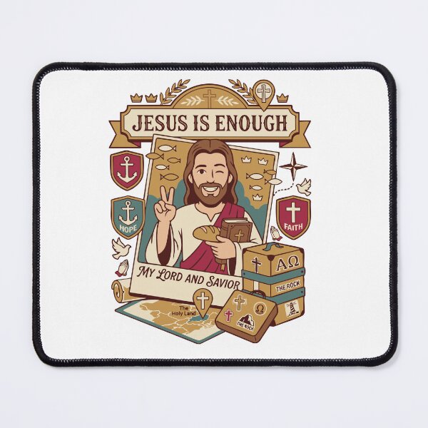 Item preview, Jesus Is Enough Christian Faith Vintage Illustration designed and sold by camisagrafica.