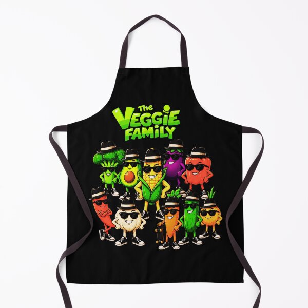 Item preview, The Veggie Family Funny Mafia Vegetables Cartoon Gangster T-Shirt Design designed and sold by GreennieArt.