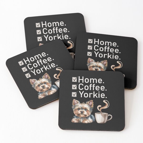 Item preview, Home Coffee Yorkie Checklist | Funny Yorkshire Terrier Dog Lover Gift | Cute Yorkie Mom Dad  designed and sold by tamdevo1.