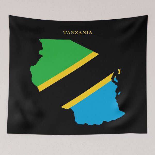 Item preview, Tanzania Map Flag Silhouette Africa Travel Pride Gift designed and sold by NTGUILTY.