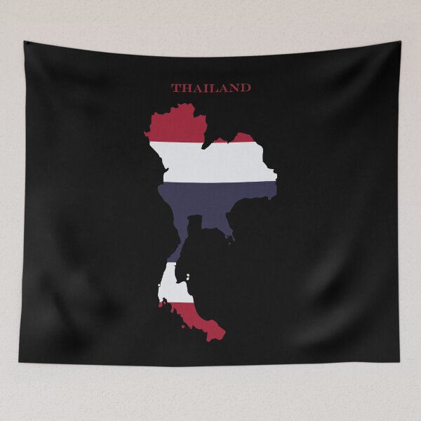 Item preview, Thailand Map Flag Silhouette Asia Travel Pride Gift designed and sold by NTGUILTY.