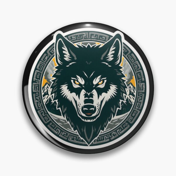 Item preview, Dual Spirit Wolf – Nordic Rune Crest designed and sold by GreennieArt.
