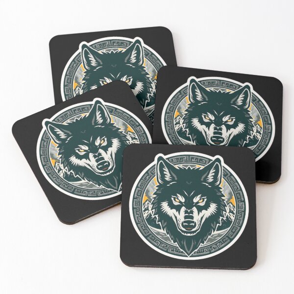 Item preview, Dual Spirit Wolf – Nordic Rune Crest designed and sold by GreennieArt.