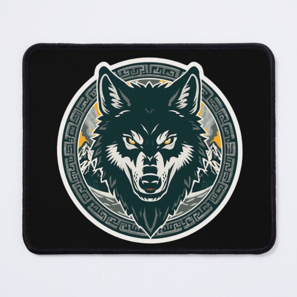 Item preview, Dual Spirit Wolf – Nordic Rune Crest designed and sold by GreennieArt.