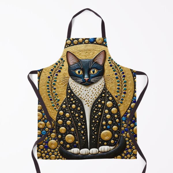 Item preview, Klimt Cat in Black and Gold designed and sold by Vicky Brago-Mitchell®.