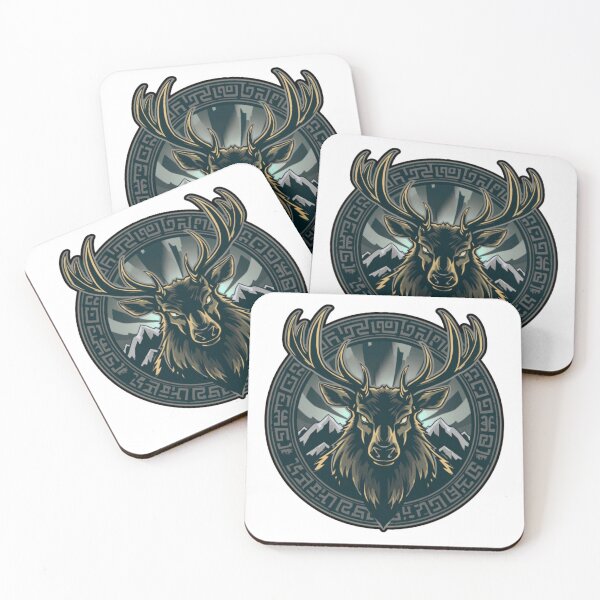 Item preview, Sacred Stag – Nordic Rune Emblem designed and sold by GreennieArt.