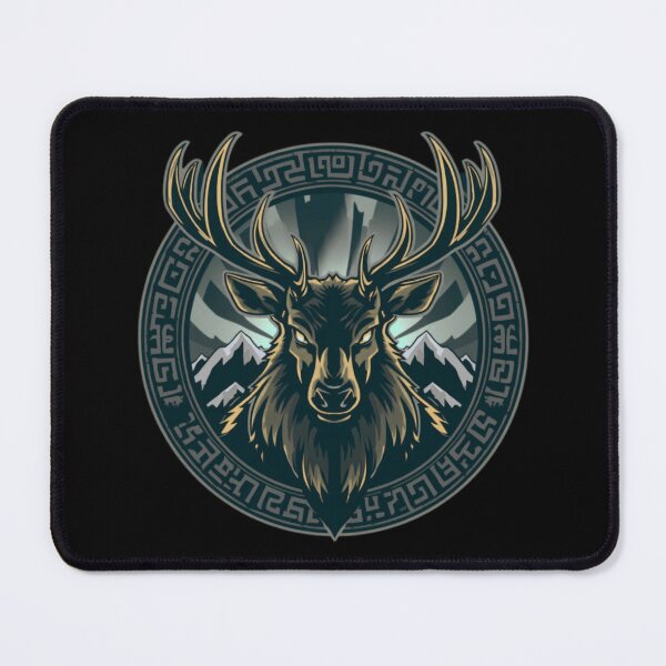 Item preview, Sacred Stag – Nordic Rune Emblem designed and sold by GreennieArt.