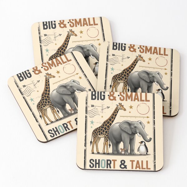 Item preview, **“BIG & SMALL • SHORT & TALL — Vintage Stamp Streetwear Edition”** designed and sold by CallisC-Arts.