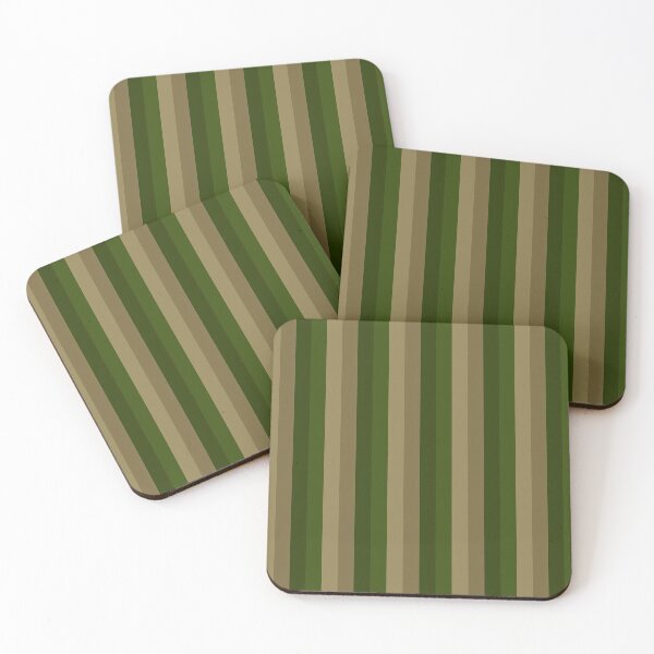 Item preview, Green & brown vertical lines designed and sold by Mint + Midnight.