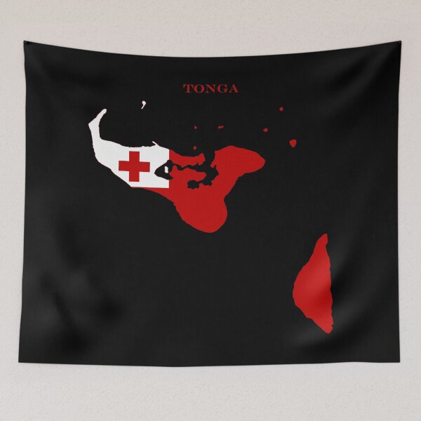 Item preview, Tonga Map Flag Silhouette South Pacific Travel Pride Gift designed and sold by NTGUILTY.