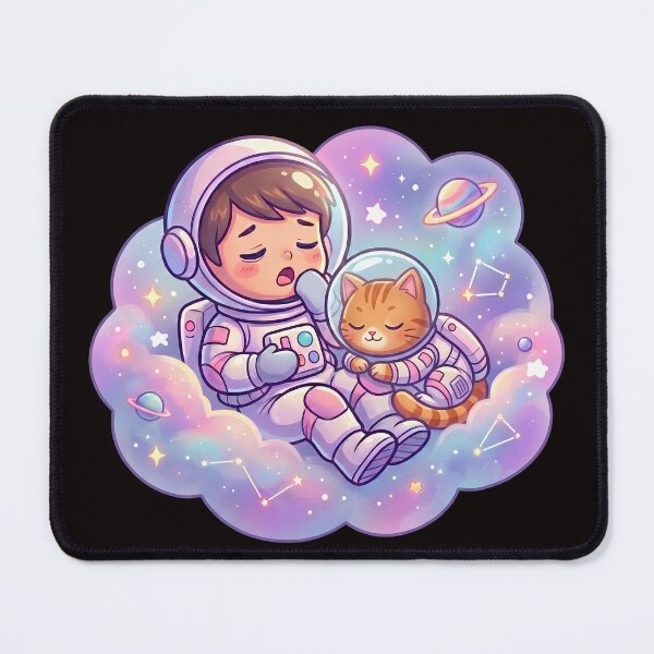 Item preview, Dreaming In Zero Gravity Kawaii Cat Astronaut designed and sold by MHArtSpace.