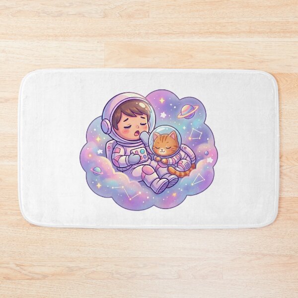 Item preview, Dreaming In Zero Gravity Kawaii Cat Astronaut designed and sold by MHArtSpace.