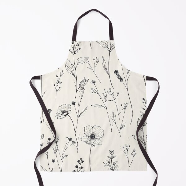 Item preview, Delicate Black White Botanical Line Drawing Seamless Pattern designed and sold by Grainwork.