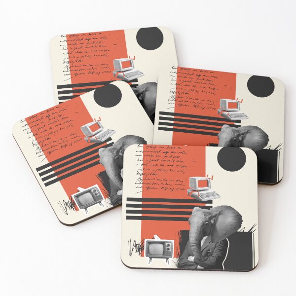 Item preview, ​The Memory Elephant - Surreal Retro Tech Dadaism Collage designed and sold by samahl_l.