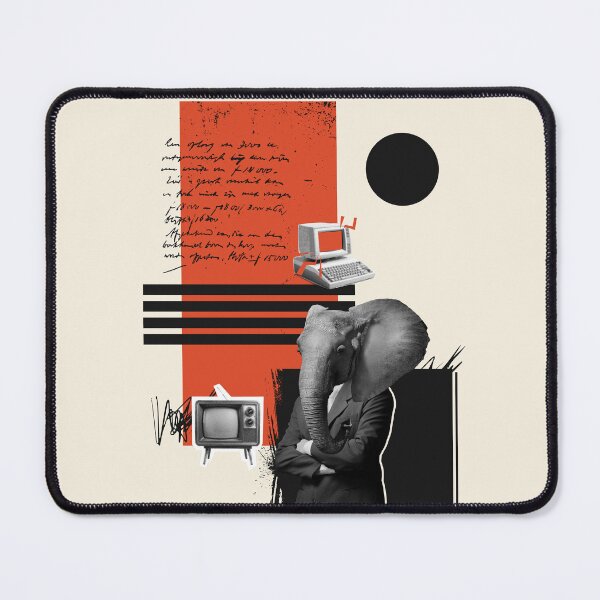 Item preview, The Memory Elephant - Surreal Retro Tech Dadaism Collage designed and sold by samahl_l.