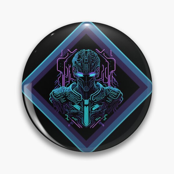 Item preview, Synthwave Cyber Soldier Neon Portrait designed and sold by Szpaku desart .
