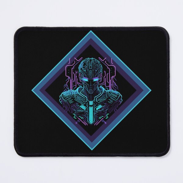 Item preview, Synthwave Cyber Soldier Neon Portrait designed and sold by Szpaku desart .
