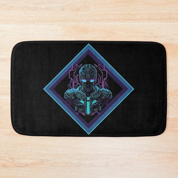 Item preview, Synthwave Cyber Soldier Neon Portrait designed and sold by Szpaku desart .