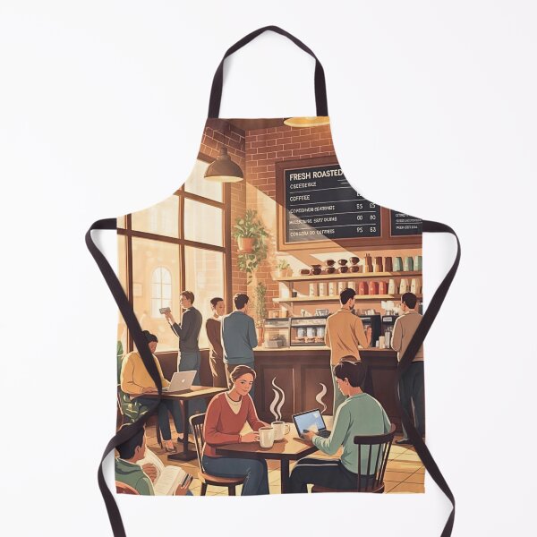 Item preview, Coffeeshop With People Sitting In Themor Standing By Them designed and sold by Echo Aesthetics.
