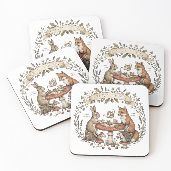 Item preview, Forest Gathering Tea Party Woodland Animals Vintage Cottagecore Whimsy Tee designed and sold by afarkar.