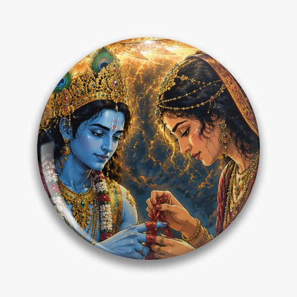 Item preview, Krishna & Draupadi – The Eternal Promise Rakshabandhan Art designed and sold by Homyar.