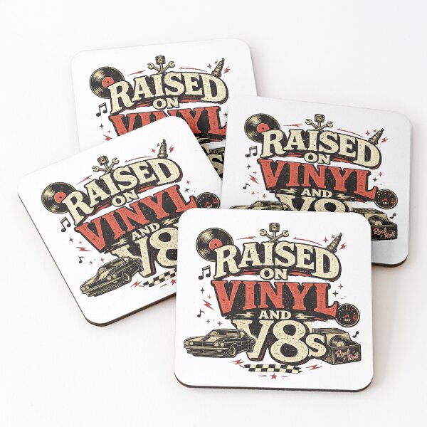 Item preview, Raised On Vinyl And V8s Retro Design designed and sold by madebysiwa.