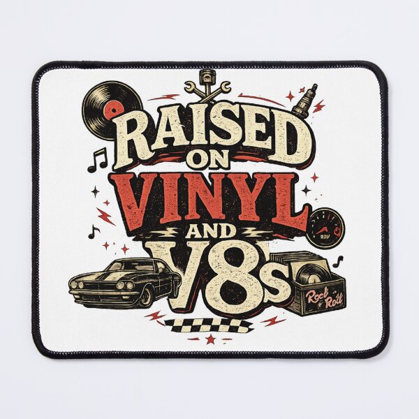 Item preview, Raised On Vinyl And V8s Retro Design designed and sold by madebysiwa.