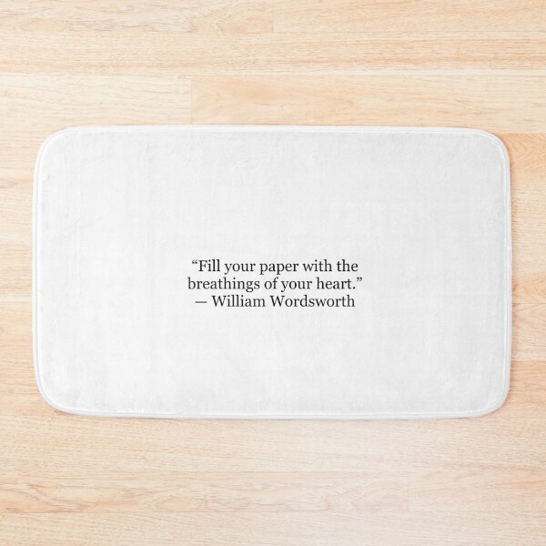 Item preview, Fill Your Paper with the Breathings of Your Heart — William Wordsworth Quote designed and sold by The Prose Atelier.
