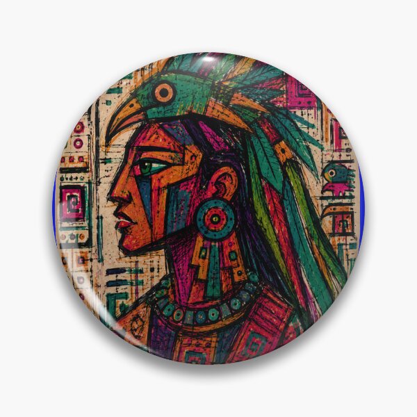 Item preview, Neo Maya Cubist Quetzal Oracle Portrait designed and sold by ZunZunArt.
