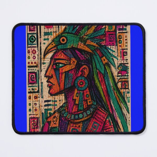 Item preview, Neo Maya Cubist Quetzal Oracle Portrait designed and sold by ZunZunArt.