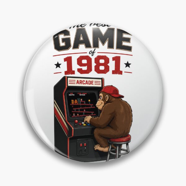 Item preview, Retro Arcade Gorilla Gamer 1981 Vintage Style Design designed and sold by Newthingzy.