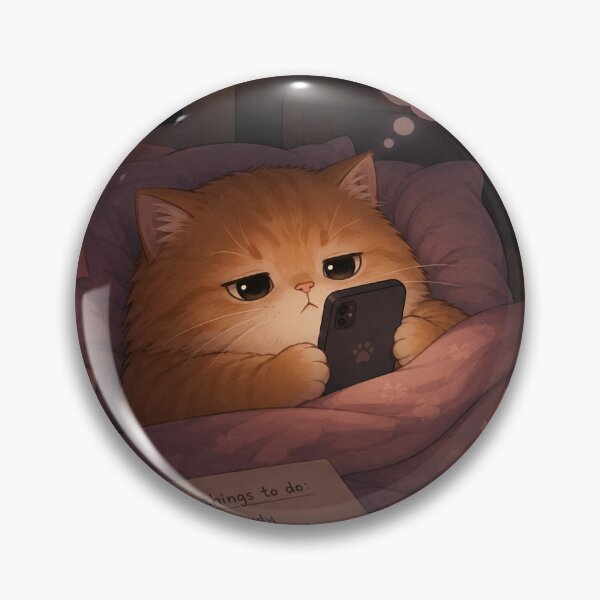 Item preview, Procrastination Cat Phone Bed Aesthetic designed and sold by Moody Vibes Studio.