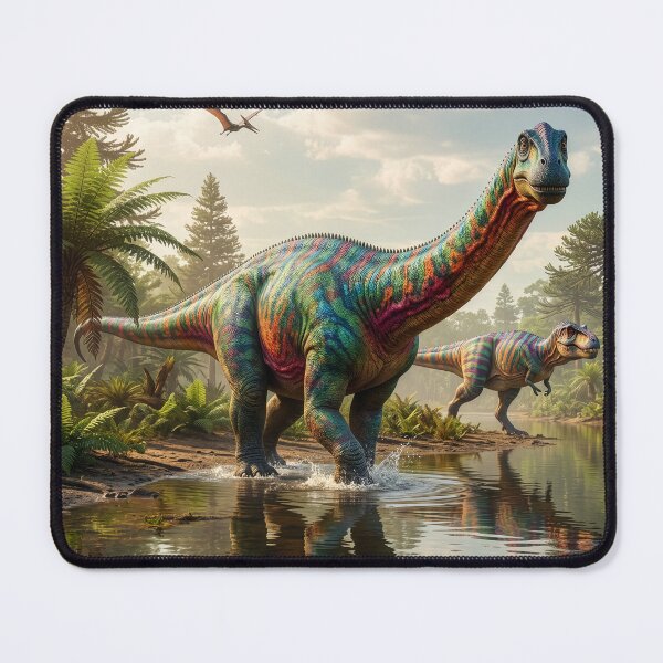 Item preview, Brontosaurus Avoids Tyrannosaurus Rex designed and sold by Tridentulus.