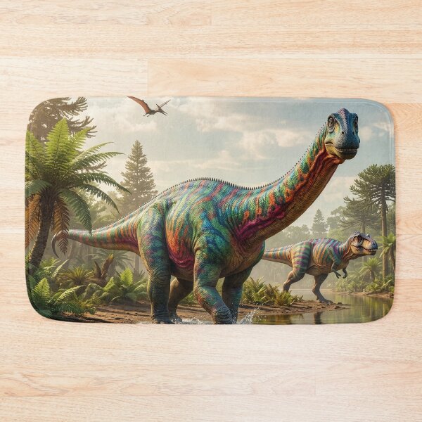 Item preview, Brontosaurus Avoids Tyrannosaurus Rex designed and sold by Tridentulus.