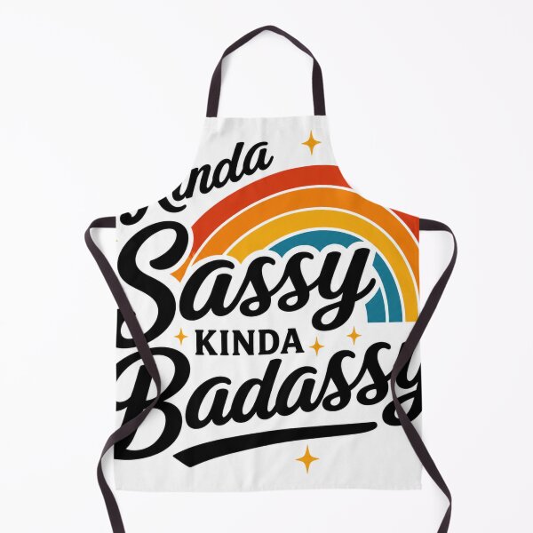 Item preview, Kinda Sassy, Kinda Badassy – Retro Rainbow Attitude Tee designed and sold by Cigars & Crayons .