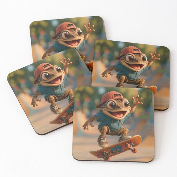 Item preview, Skater Wood Frog designed and sold by Sillytoe.
