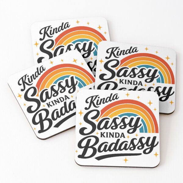 Item preview, Kinda Sassy, Kinda Badassy – Retro Rainbow Attitude Tee designed and sold by Cigars & Crayons .