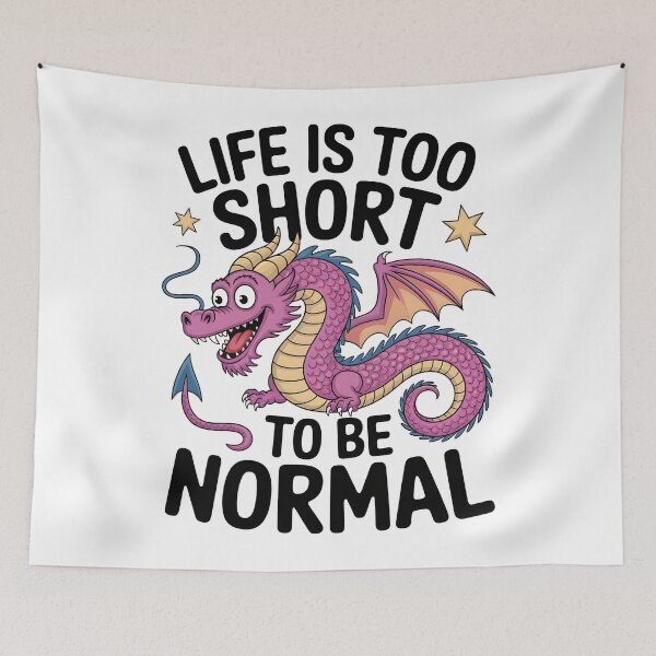 Item preview, Life is too short to be Normal - boho quotes designed and sold by BohoShopHU.