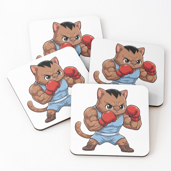 Item preview, Cute Boxing Cat Fighter Parody Sticker designed and sold by CuteKats.