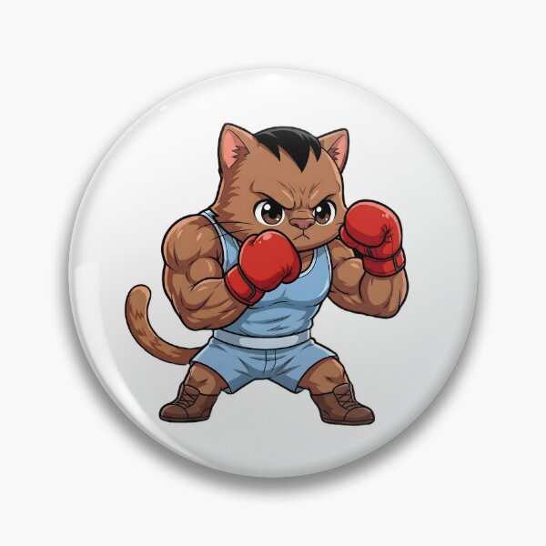 Item preview, Cute Boxing Cat Fighter Parody Sticker designed and sold by CuteKats.