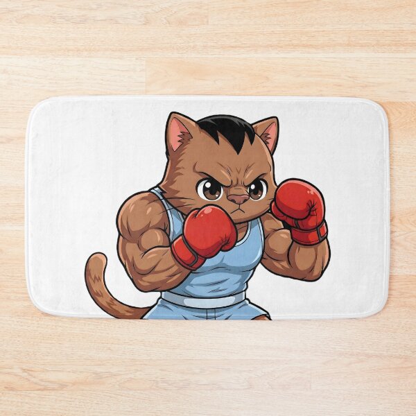 Item preview, Cute Boxing Cat Fighter Parody Sticker designed and sold by CuteKats.