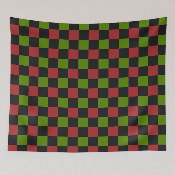 Item preview, Auburn, avocado green & dark gray checkered designed and sold by Mint + Midnight.